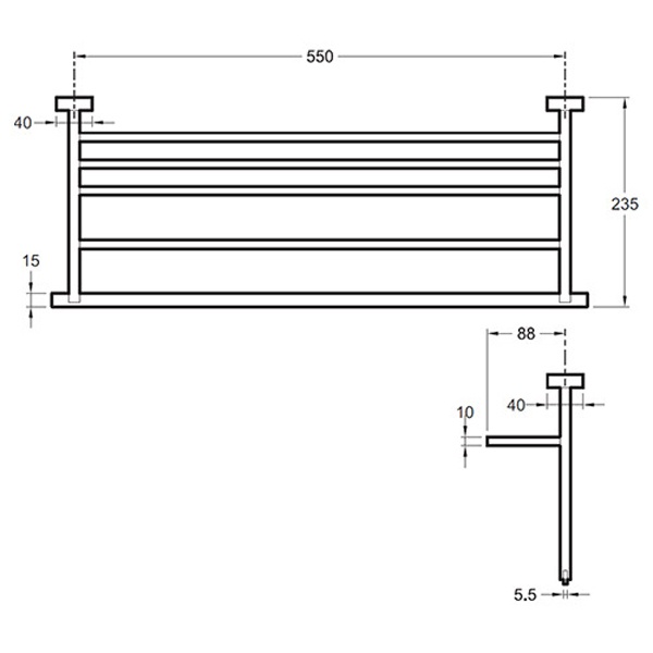 Полка Jacob Delafon Eo E77882-CP - 1