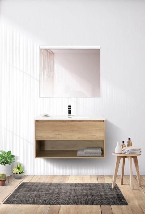 Тумба с раковиной BelBagno Kraft 90 светлое дерево - 4