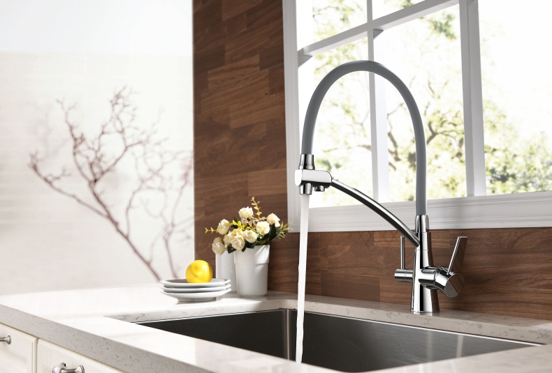 Смеситель Lemark Comfort для кухонной мойки LM3071C-Gray - 2