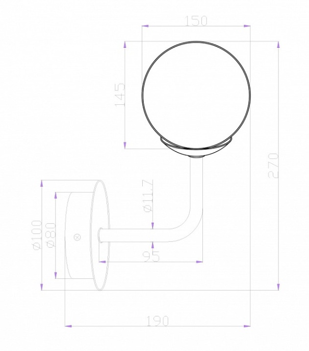 Бра Maytoni Erich MOD221-WL-01-G - 1