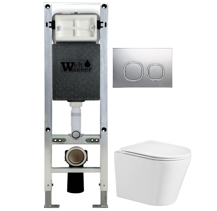 Комплект Weltwasser AMBERG 350 ST + SALZBACH 004 GL-WT + AMBERG RD-MT CR  10000006577 - 0