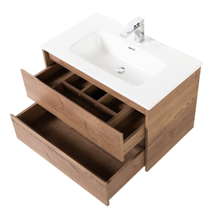 Тумба с раковиной BelBagno Kraft 80 темное дерево - 3