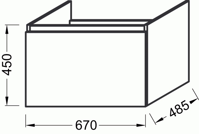 Тумба под раковину Jacob Delafon Odeon Up 48.5 см  EB860-N18 - 3