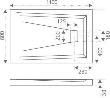 Поддон для душа Good Door Атриум 110x80 ЛП00001 - 2