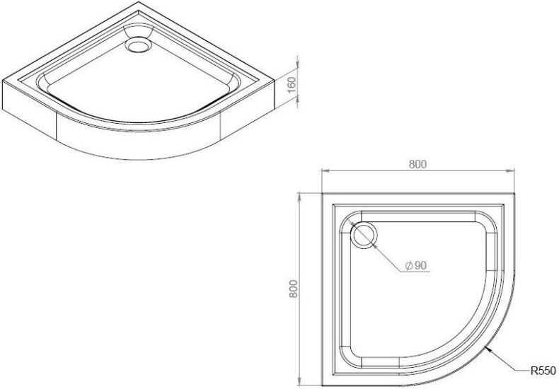 Поддон для душа AM.PM Gem W90T-401-080W 80x80 - 3