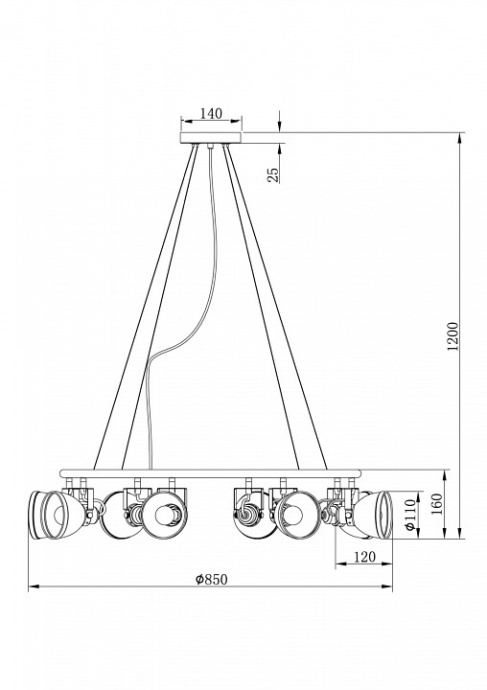 Подвесная люстра Freya Roslyn FR4003PL-08W - 3