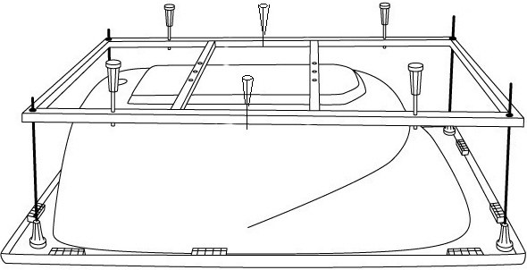 Каркас для ванны Riho 200x90 усиленный 2YNVN1019 - 5