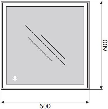 Зеркало BelBagno SPC-GRT-600-600-LED-TCH - 3