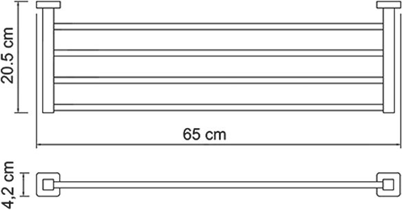 Полка Wasserkraft Lippe K-6511 для полотенец - 4