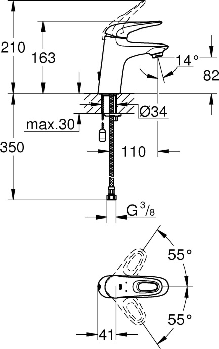 Смеситель Grohe Eurostyle New 33557003 для раковины - 1