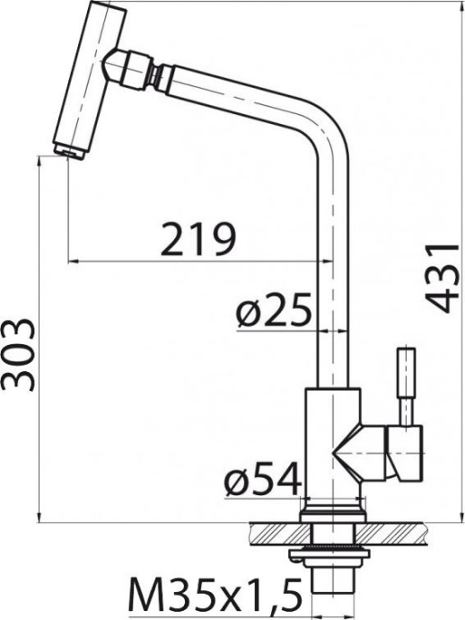 Смеситель BelBagno BB-LAM16-IN для кухонной мойки - 1
