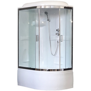 Душевая кабина Royal Bath 120х80 левая хром стекло прозрачное RB8120BK1-T-CH-L-EL - 0