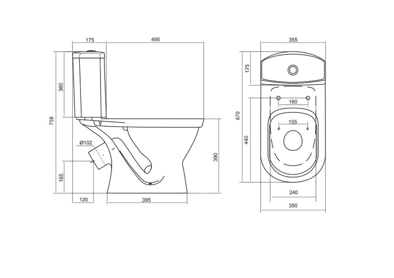 Унитаз-компакт Santek Алькор WH302140 1.WH30.2.140 - 5