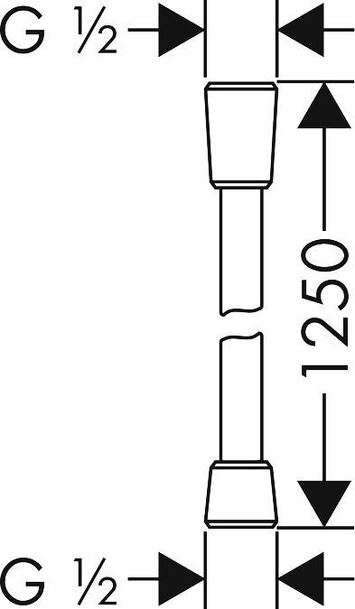 Смеситель hansgrohe Metropol для ванны, однорычажный, напольный, с рычаговой рукояткой, матовый черный 32532670 - 2