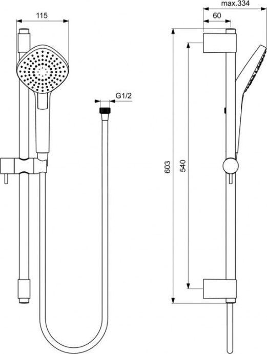 Душевой гарнитур Ideal Standard IdealRain  B2234AA - 1