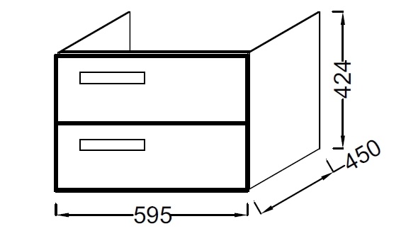 Тумба под раковину Jacob Delafon Rythmik 45 см  EB1301-G1C - 1