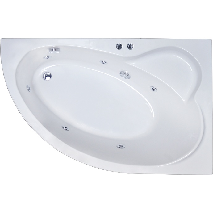 Ванна акриловая Royal Bath Alpine Standart 140x95 R с гидромассажем белый RB819103ST-R - 0