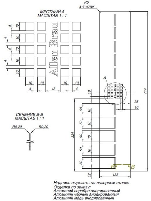Накладка для сифона Allen Brau Infinity для поддона 140х90 черный матовый 8.210N6-BBA - 2