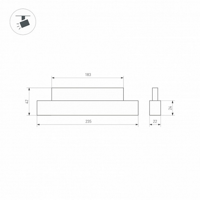 Трековый светодиодный светильник для магнитного шинопровода Arlight Mag-Orient-Flat-L235-8W Warm3000 033609 - 5