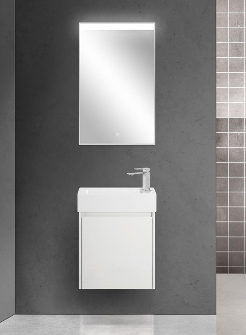 Тумба с раковиной Belbagno Kraft Mini 50 R белый матовый - 7