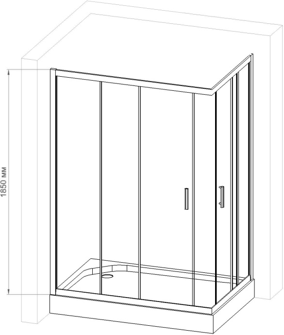 Душевой уголок Royal Bath HPD 120х80 профиль белый стекло матовое RB8120HPD-C - 1