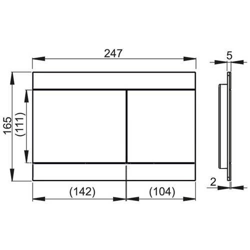 Кнопка смыва AlcaPlast  серый  FUN-INOX - 1