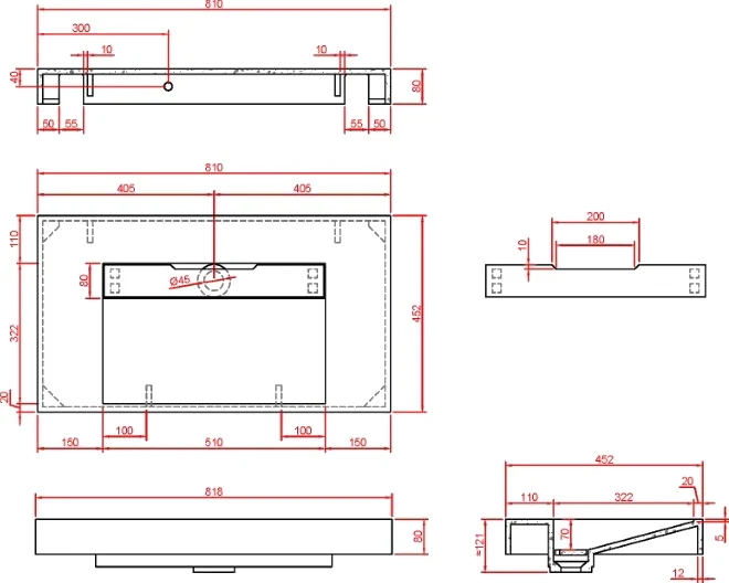 Раковина - столешница Art Flat 80 белый 859-080-CLCT - 3