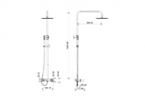 Душевая стойка Boheme Stick белый матовый 128-WG - 3