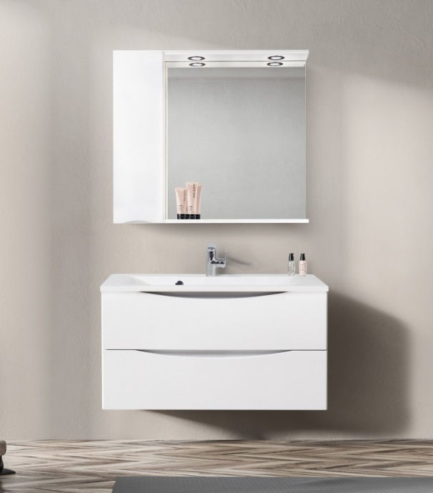 Зеркало-шкаф BelBagno Marino 90 L MARINO-SPC-900/750-1A-BL-P-L - 1