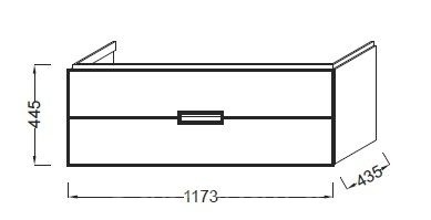 Тумба под раковину Jacob Delafon  117.3 см  EB1137-G80 - 1