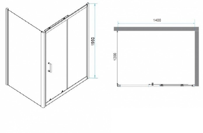 Душевой уголок RGW Passage PA-74B 140x120 профиль черный стекло прозрачное 410874142-14 - 2