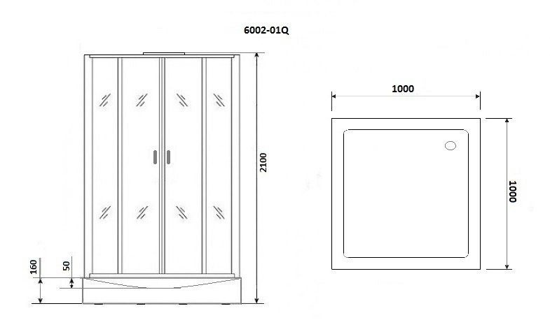 Душевая кабина Niagara Premium NG-6002-01Q 100х100х210 60020114Q - 2