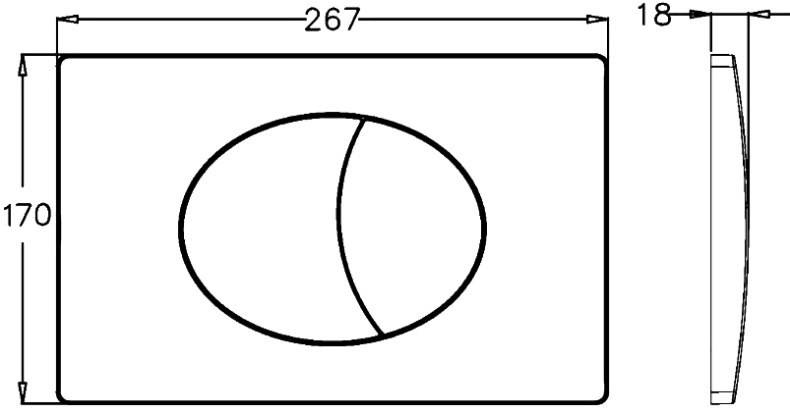 Кнопка смыва STWORKI 230858 черный матовый - 1