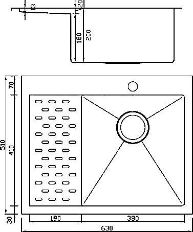 Металлическая мойка Seaman SMB-6351P  SMB-6351PLS.A - 1