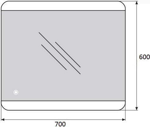 Зеркало BelBagno SPC-CEZ-700-600-LED-TCH - 4