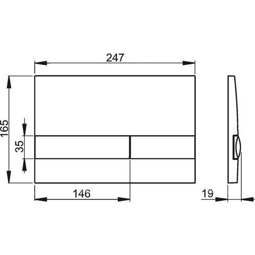 Кнопка смыва AlcaPlast  белый  M1720-1 - 1