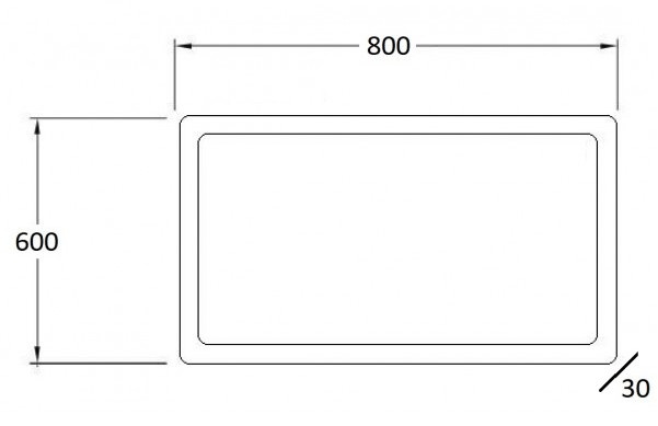 Зеркало SanVit Кристалл 80 с подсветкой zkris080 - 4