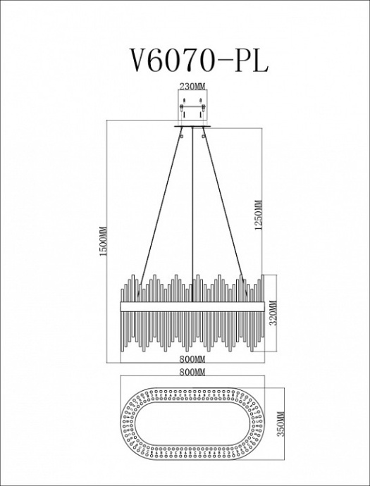 Подвесной светильник Moderli Celebria V6070-PL - 1