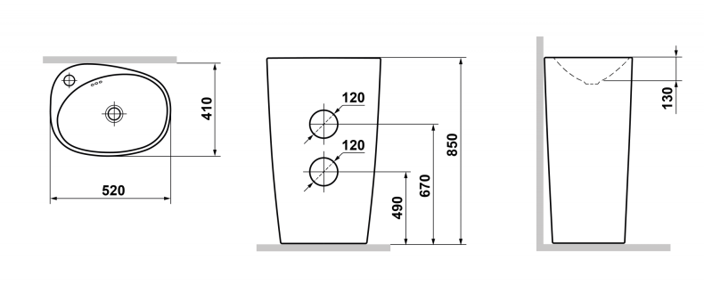 Раковина Laguraty 2100w - 1