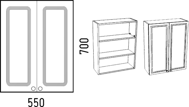 Шкаф Corozo Классика 55 SD-00000326 - 4