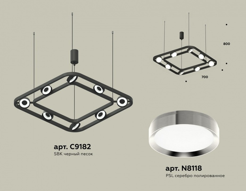Подвесная люстра Ambrella Light XB XB9182101 - 2