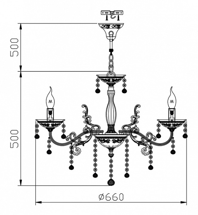 Подвесная люстра Maytoni Bellona ARM386-06-W - 3