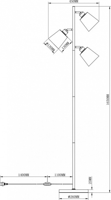 Торшер Moderli Floor V3050-3F - 1