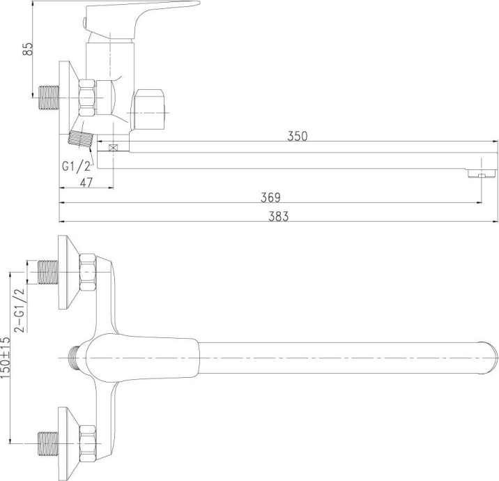 Смеситель Rossinka RS32 универсальный RS32-32 - 1