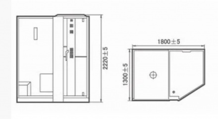 Душевая кабина Orans Diamond 180х130 черная стекло прозрачное с гидромассажем и баней 89103RB - 3