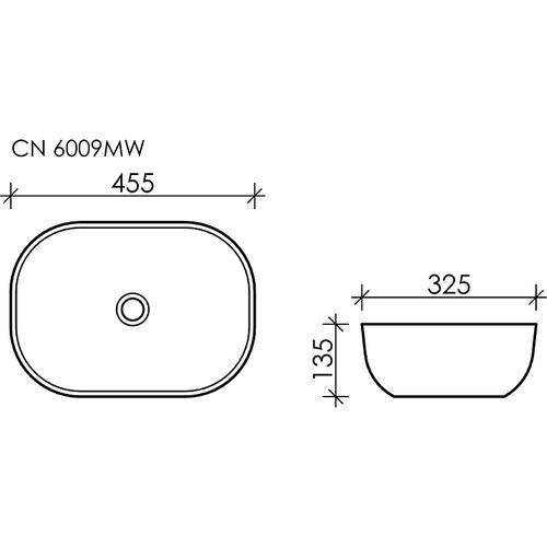 Раковина накладная Ceramica Nova Element 45.5х32.5 белая матовая CN6009MW - 4