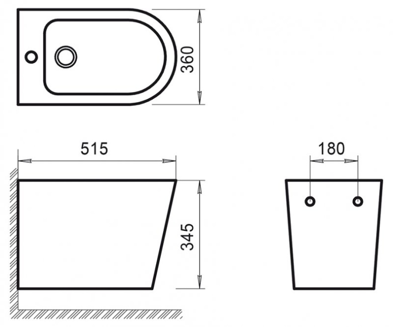 Биде подвесное BelBagno Flay-R белый  BB053BH - 5