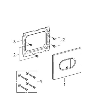 Кнопка смыва Grohe Arena Cosmopolitan 38858SH0 белая - 3