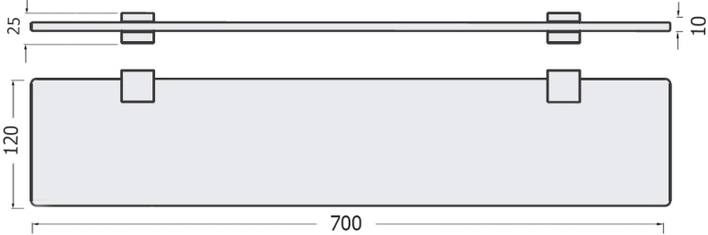 Полка STWORKI Glass Shelf 70 полкодержатели черные 3GW263TTKK000 - 7