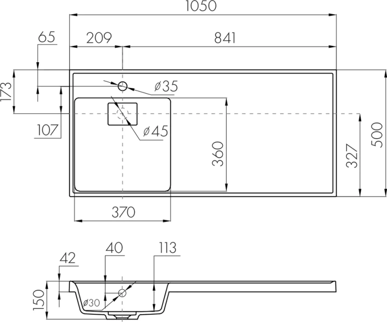 Тумба с раковиной Aquaton Лондри 60 светлое дерево-белый 1A2669K2LH0C0 - 9